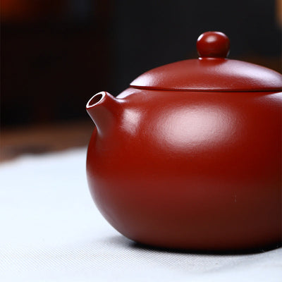Buddha Stones Vintage Xishi Teapot Purple Clay Kung Fu Teapot 240ml Teapot BS 5