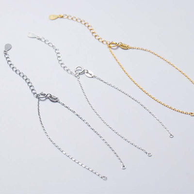 Buddha Stones 925 Sterling Silver Semi-finished Chain Blessing Bracelet Bracelet BS 7