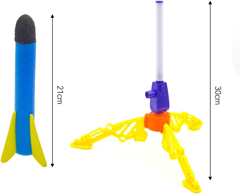 Fidtoy Lance-roquettes à air pour enfants – Jouet extérieur Stomp Rocket STEM de jeu actif