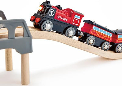 Fidtoy Battery Powered Train Engine Toy Wooden Railway Compatible