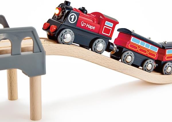 Fidtoy Battery Powered Train Engine Toy Wooden Railway Compatible