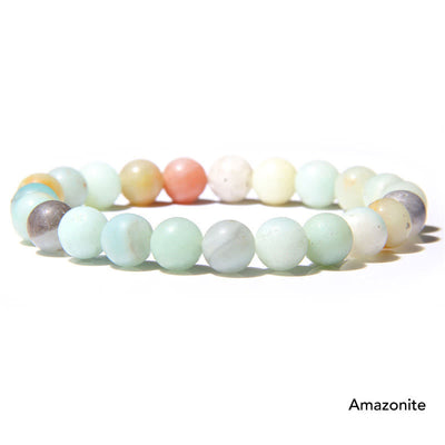 Natural Agate Stone Crystal Balance Beaded Bracelet Bracelet BS Amazonite