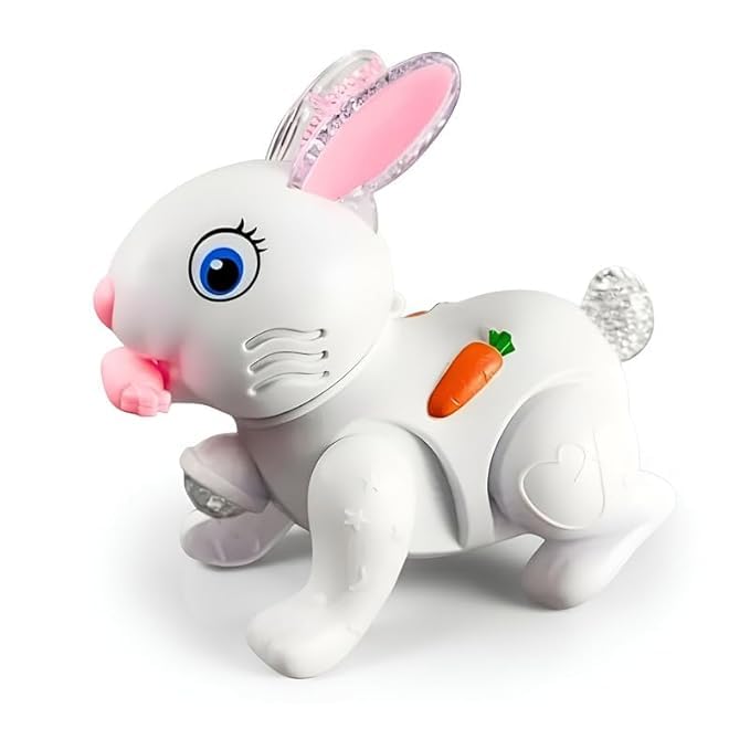 Lapin musical Fidtoy avec lumières, sons et fonction de saut