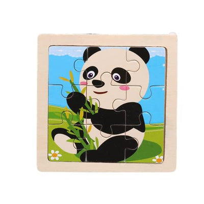 Fidtoy Wooden Puzzle Set for Toddlers – 10 Pack Montessori Animal & Vehicle Learning Puzzles