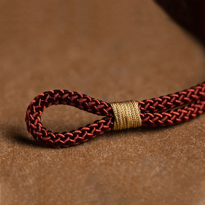 Buddha Stones 925 Sterling Silver Handmade Cyan Bodhi Seed Protection Braided Red String Bracelet - image 4