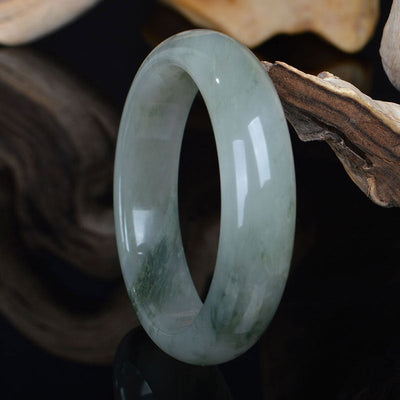Buddha Stones Natural Jade Luck Healing Bangle Bracelet Bracelet BS 6