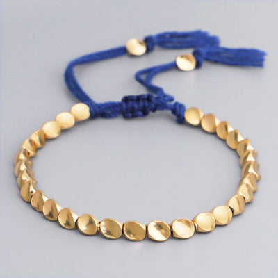 Foviel Tibetische Kupferperlen spirituell Glück Armband