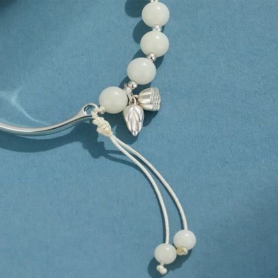 Buddha Stones Bodhi Seed Butterfly Lotus Luck Wealth Bracelet Bangle Bracelet BS 13