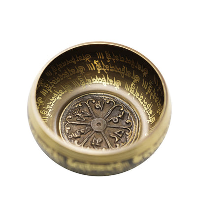 Buddha Stones Tibetan Meditation Sound Bowl Handcrafted for Healing and Mindfulness Singing Bowl Set Singing Bowl buddhastoneshop 1