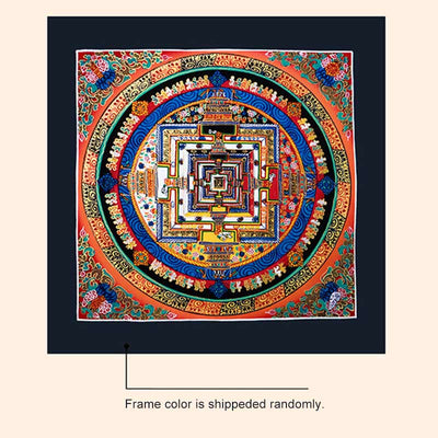 Buddha Stones Tibetan Handmade Thangka Mandala Painting Blind Box Random Color Pattern Tibetan Thangka BS 17