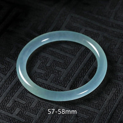 Buddha Stones Natural Jade Healing Blessing Bangle Bracelet Bracelet BS 57-58mm