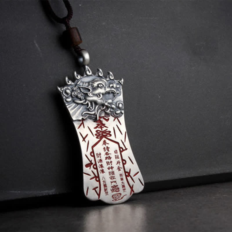 Buddha Stones FengShui Bagua PiXiu Cinnabar Balance Necklace Pendant Necklaces & Pendants BS 5