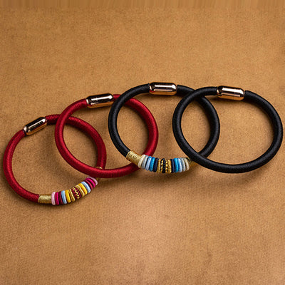 Buddha Stones Tibetan Handmade King Kong Knot Protection Magnetic Buckle Braided Bracelet Bracelet BS 21