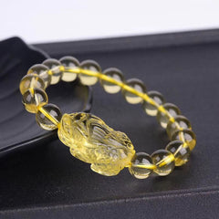 Buddha Stones Natural Citrine Pi Xiu Stretch Bracelet Bracelet BS main