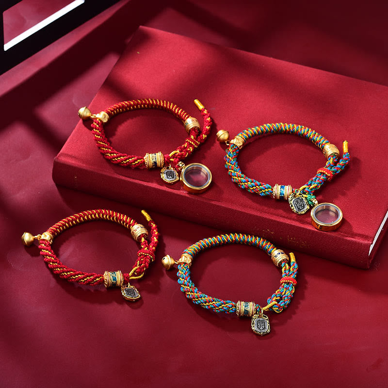 Foviel Tibetische Om Mani Padme Hum Geschnitzte Zakiram Göttin des Reichtums Charm Amulett Armband
