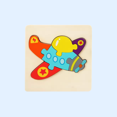 Rompecabezas de madera Fidtoy Shape & Learn para niños pequeños. Aprendizaje temprano Montessori.