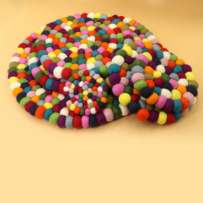 Buddha Stones Tibetan Singing Bowl Handcraft Felted Wool Cushion Decoration Decorations buddhastoneshop 3