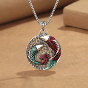 Foviel Tibetan Copper Koi Fish Healing Necklace