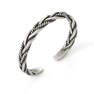 Buddha Stones Viking Style Twisted Braided Pattern Copper Balance Bracelet Bangle - image 10