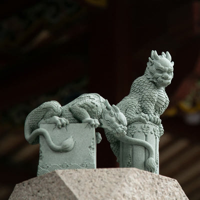 Buddha Stones Feng Shui Standing Sitting Dragon Success Luck Home Decoration Decorations BS main