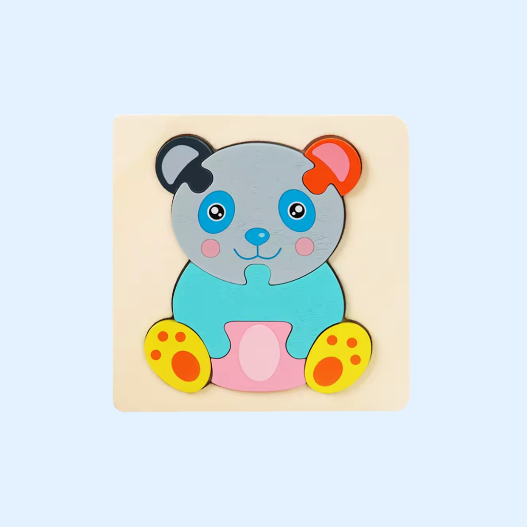 Rompecabezas de madera Fidtoy Shape & Learn para niños pequeños. Aprendizaje temprano Montessori.