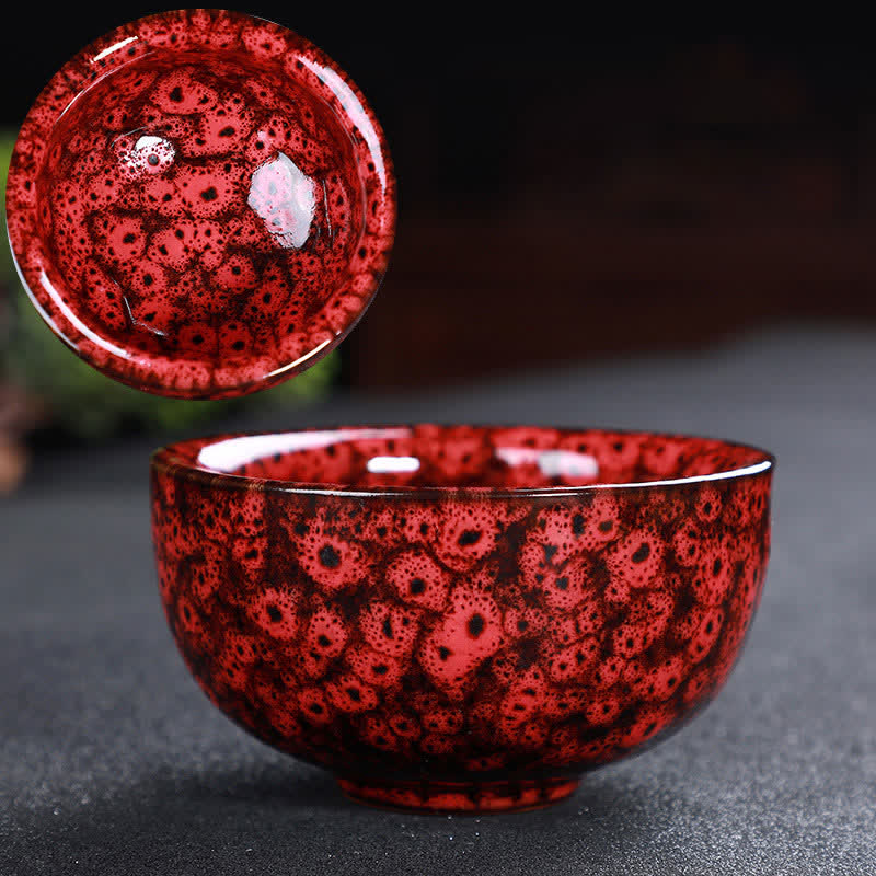 Buddha Stones Colorful Ceramic Teacup Home Office Tea Cups - Tomato - image 80