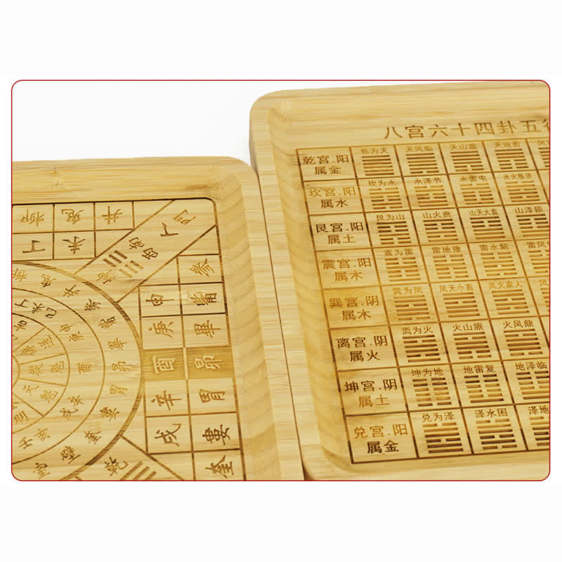 Buddha Stones Feng Shui Bamboo Bagua Map Harmony Energy Map Bagua Map BS 22