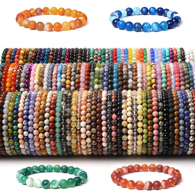 Natural Agate Stone Crystal Balance Beaded Bracelet Bracelet BS main