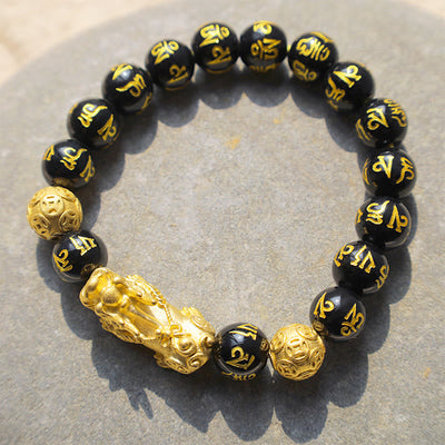 Foviel FengShui PiXiu Obsidian Wealth Bracelet