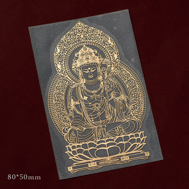 Buddha Stones 12 Chinese Zodiac Blessing Wealth Fortune Phone Sticker Phone Sticker BS Ox/Tiger-Void Bodhisattva Large