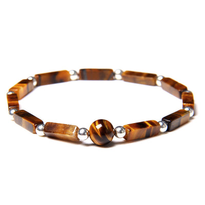Buddha Stones Natural Crystal Amethyst Tiger Eye Spiritual Balance Bracelet Bracelet BS Tiger Eye