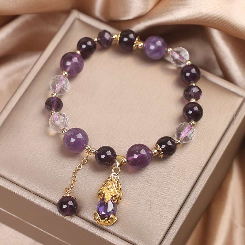 Bracelet de guérison Foviel en améthyste naturelle PiXiu