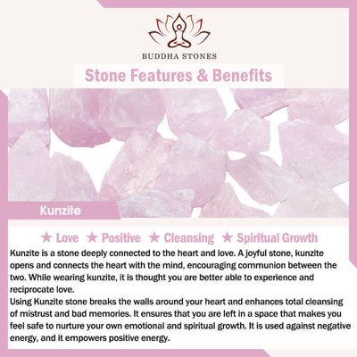 Buddha Stones Kunzite Hetian White Jade Gourd Love Spiritual Growth Bracelet Bracelet BS 6