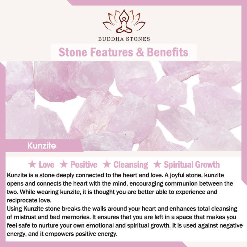 Buddha Stones Kunzite Hetian White Jade Gourd Love Spiritual Growth Bracelet Bracelet BS 6