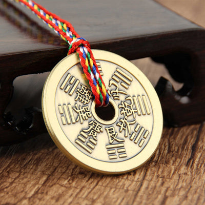 Buddha Stones Taoism Yin Yang Symbol Protection Pendant Decoration Amulet Decorations BS Bronze The Mountain Spirit