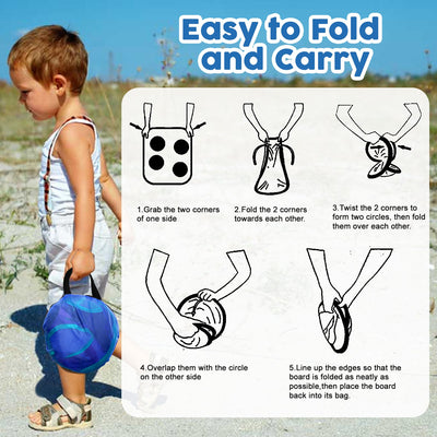 Juego Fidtoy Ocean Bean Bag Toss 2 en 1, juego para niños al aire libre