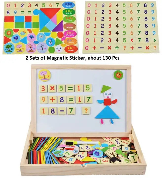 Pizarra magnética de aprendizaje aritmético 2 en 1 - 000