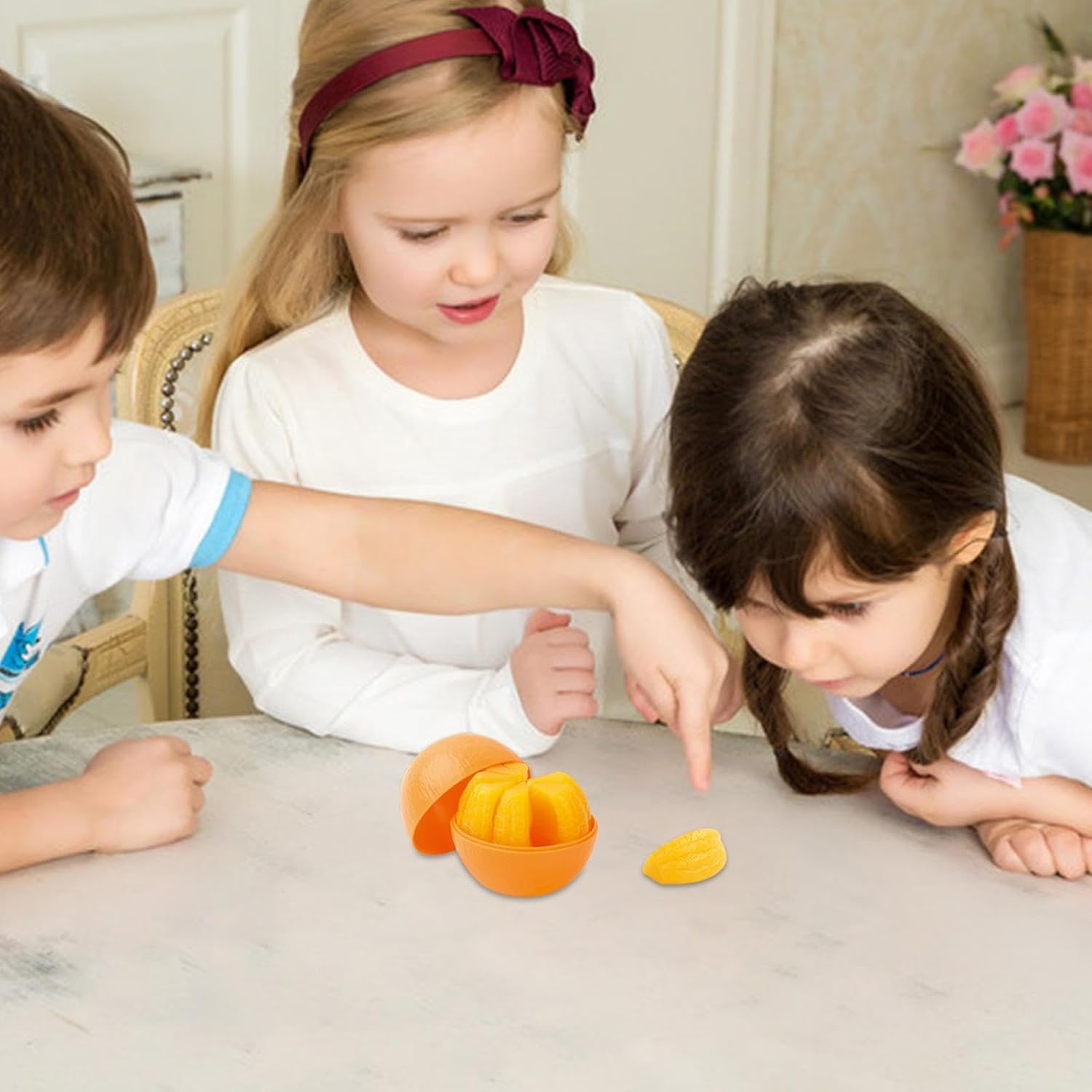 Fidtoy Orange Shape Fit 3D Puzzle Toy for Kids Plastic Spatial Reasoning Brain Game Challenge Ages 5+