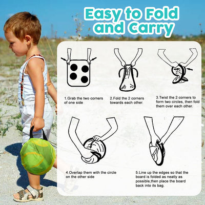 Juego Fidtoy Ocean Bean Bag Toss 2 en 1, juego para niños al aire libre