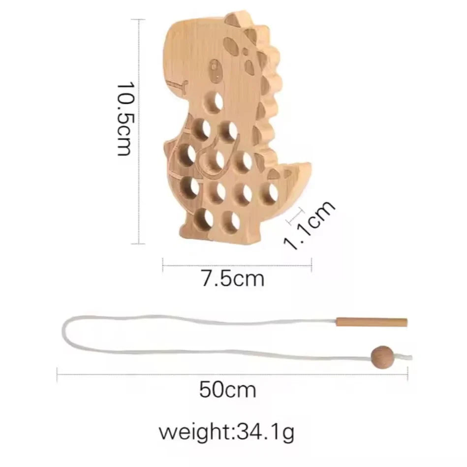 Toddlers Dinosaur Threading Toy