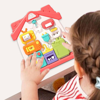 Fidtoy Multifunctional House Busy Board for Babies Sensory Fine Motor Learning Activity Toy Age 6M+