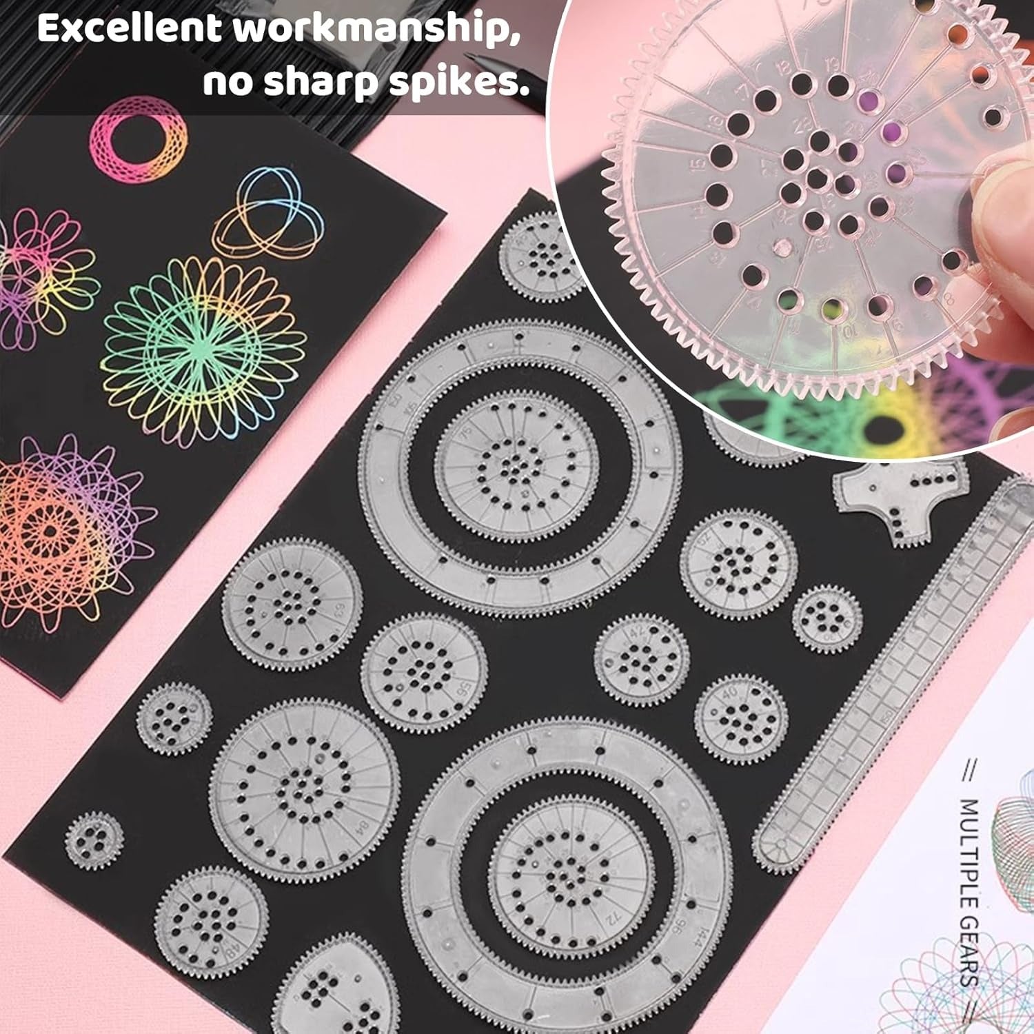 Juego de patrones geométricos de dibujo artístico en espiral - 938