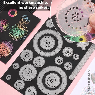 Juego de patrones geométricos de dibujo artístico en espiral - 938