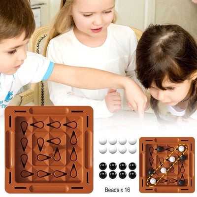 Fidtoy Logical Marble Chess Strategy Board Game for Kids Family Focus and Portable Brain Challenge