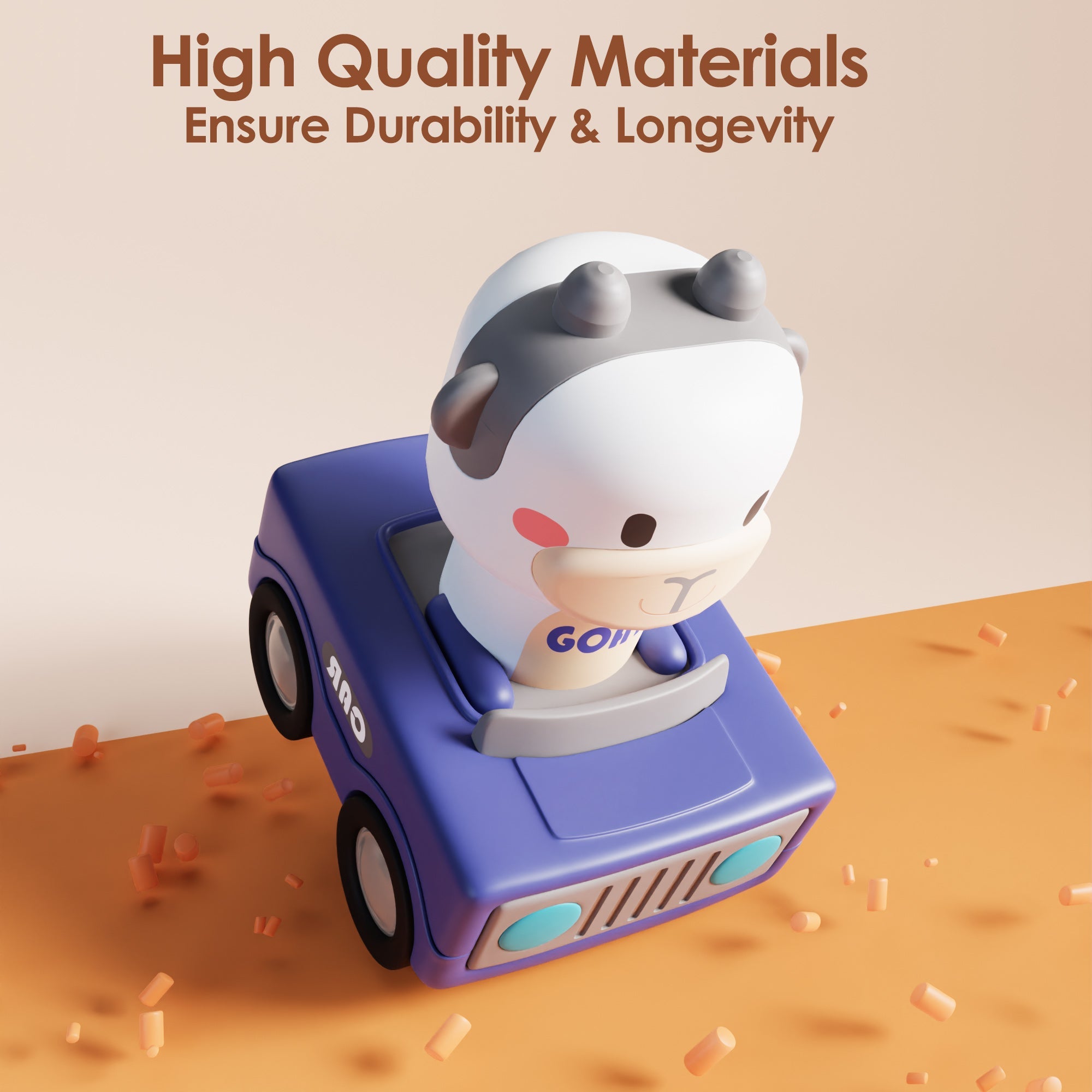 Voiture animale Fidtoy Cartoon Press to Go pour les tout-petits