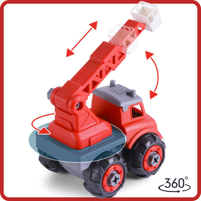 Fidtoy Camion de pompiers à démonter pour enfants