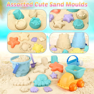 Beginner Sand Toys Set with Soft Tools and Fun Molds