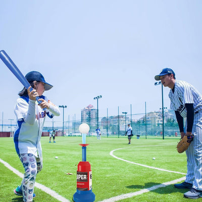 Fidtoy Baseball Sports Play Set pour enfants – Ensemble de jouets de baseball T-Ball pour débutants avec lanceur, batte et balles de baseball souples pour l'entraînement en extérieur