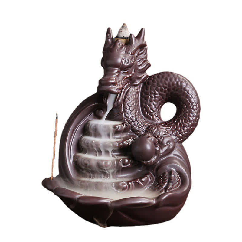 Buddha Stones Dragon Pattern Success Ceramic Incense Burner Decoration Incense Burner BS 9