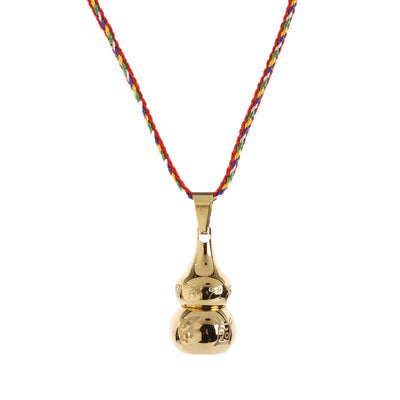 Buddha Stones Tibetan Yin Yang Symbol Gourd Harmony Titanium Steel Necklace Pendant Necklaces & Pendants BS 3